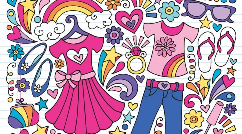 Notebook Doodles Fabulous Fashion Coloring Activity Book Design 