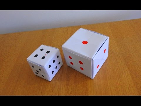 how to make a paper dice without tape