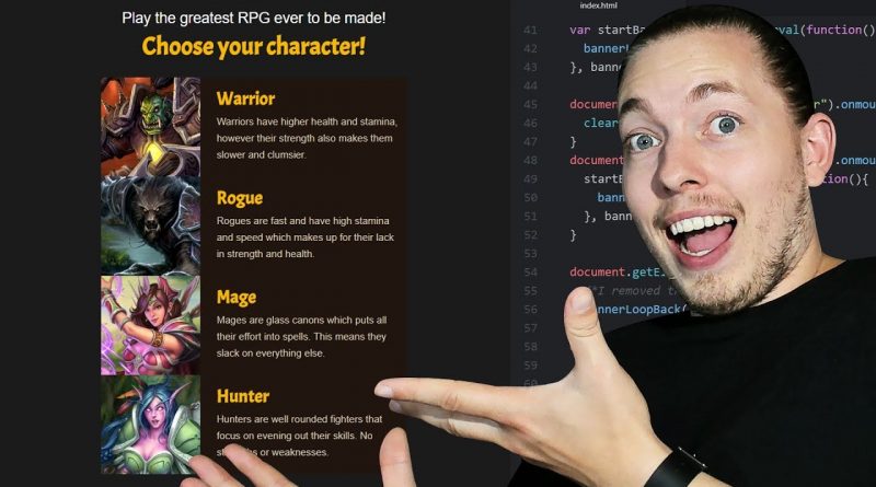 23: How To Create A Game Using JavaScript | Part 1 | Setup, HTML ...