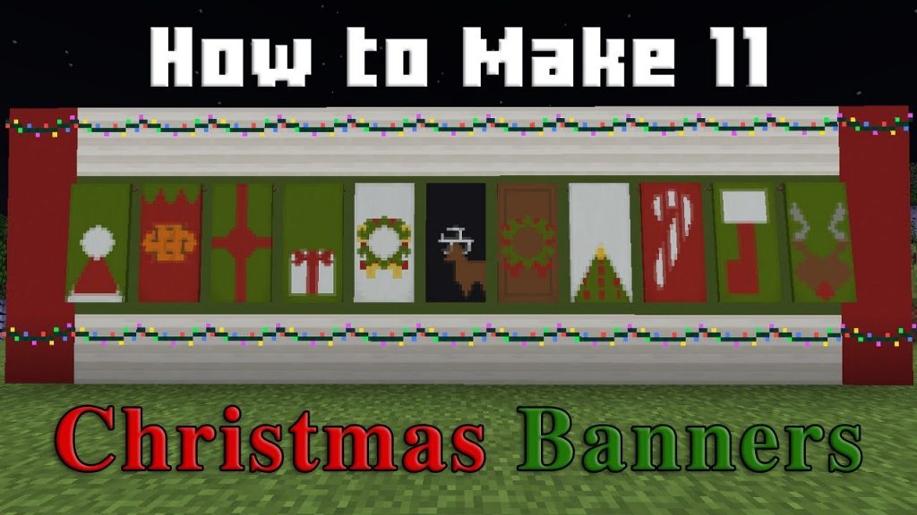 Minecraft How To Make 11 Christmas Banners Minecraft Tutorial Game Designers Hub