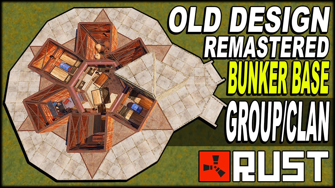 OLD SCHOOL REMASTERED SECRET BUNKER! - SMALL GROUP/CLAN BASE - RUST