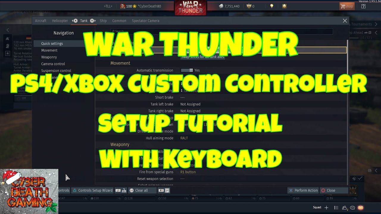 War Thunder With Controller