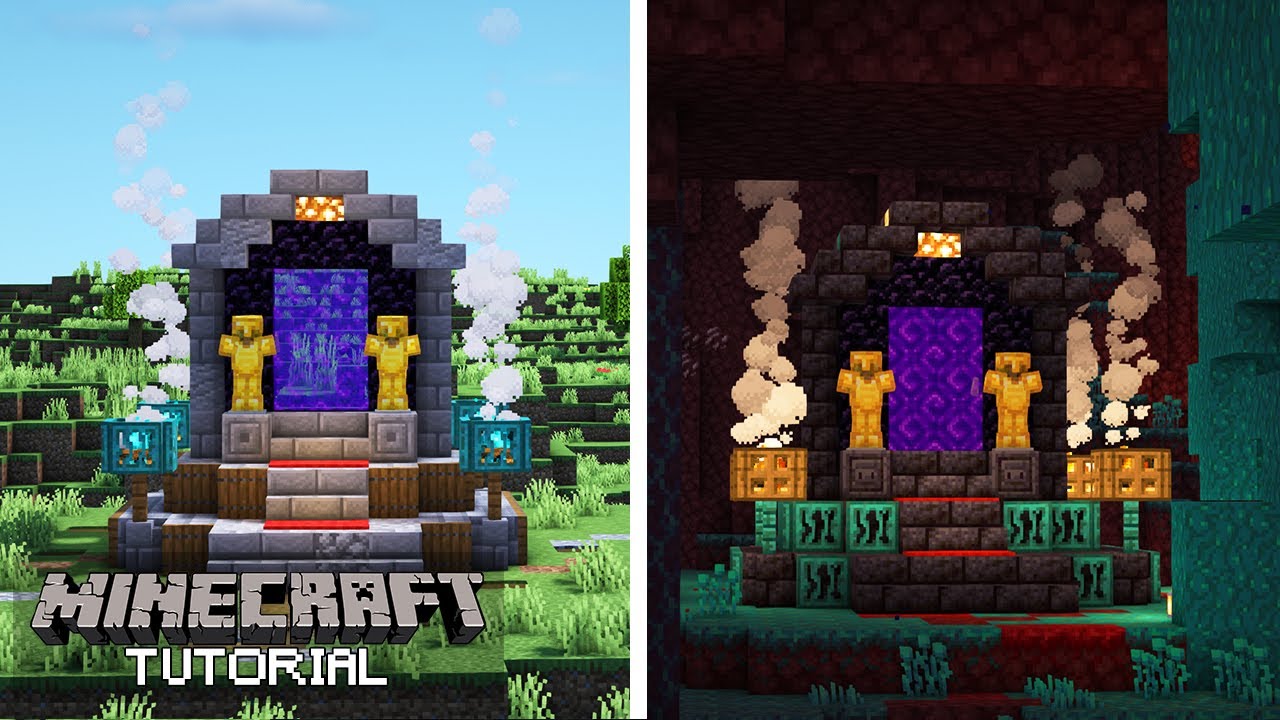  Minecraft Nether Portal Design Tutorial How To Build 