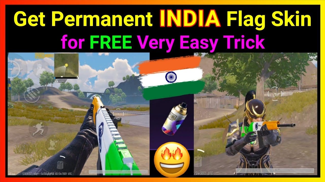 Get FREE permanent INDIA Flag Gun Skin - Pubg Mobile FREE ...